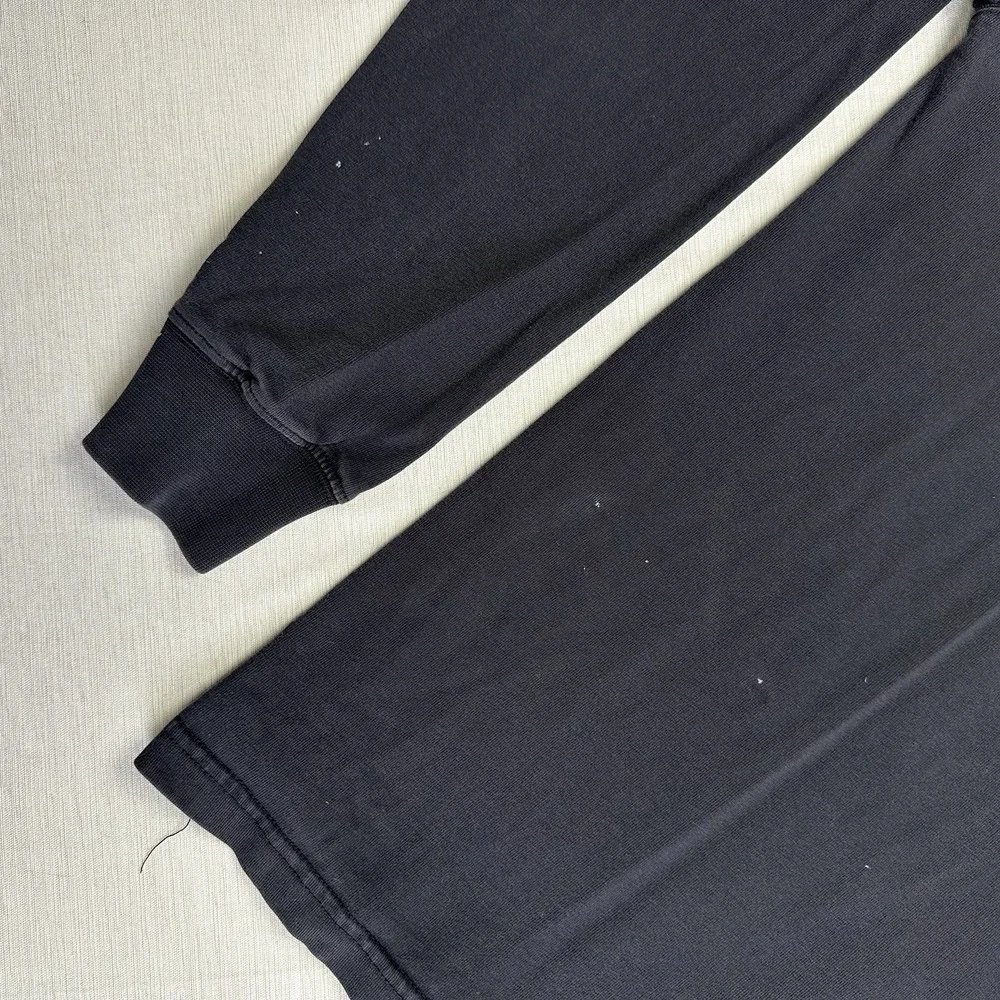 Vtg Carhartt Mock Neck Long Sleeve Workwear Shirt Men M Black Fade Distressed